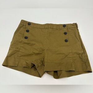 Banana Republic Factory Button Front Khaki Green Shorts Size 6